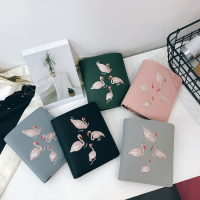 韩风ins少女可爱卡通火烈鸟短款折叠钱包韩版学生复古皮夹卡包女