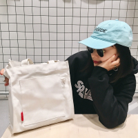 韩版ins简约韩国chic学生大容量手提包斜挎包单肩包帆布包包包女