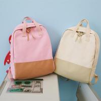 帆布双肩包女韩版休闲百搭背包两用手提电脑包学院风书包女学生潮