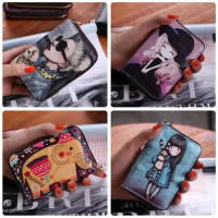 韩版学生拉链卡包女式手风琴卡夹迷你小零钱包多卡位钱包一体卡包