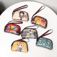 可爱拉链小零钱包女印花彩绘硬币包卡通钥匙包女式印花短款小钱包