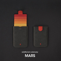 简约时尚钱包渐变多彩女士随身卡片包便携层叠式抽拉男士卡包