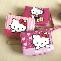 可爱holle kitty猫儿童钱包女孩卡通动漫短款拉链小手包学生钱包