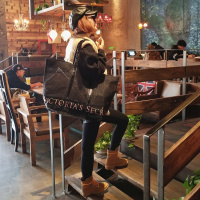 女包包新款维密手提包单肩沙滩包购物袋瑜伽健身包旅行购物袋妈咪