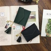 时尚流苏迷你三折叠卡包女短款小零钱包新款日韩百搭学生钱夹