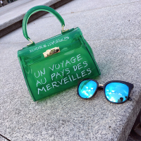 透明包包女2018新款韩版百搭凯莉包果冻包ulzzang斜挎女包手提包