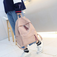 书包女韩版学生校园软皮质港风潮个性街拍简约百搭双肩包 学院风