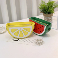 小包包2018新款女包可爱橙子柠檬西瓜链条包拼接撞色单肩斜挎包潮