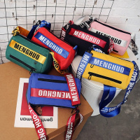 运动风帆布小挎包女百搭情侣斜挎包胸包时尚腰包小包包闺蜜单肩包