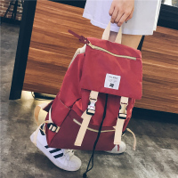 原宿风帆布双肩包男女情侣款韩版学生书包潮流背包时尚电脑包旅行