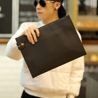 新款韩版手拿包 商务休闲手包潮男薄信封包 A4纸公文包Ipad包潮包