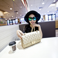 女包2018新款百搭羊纹小香风菱格链条包单肩包斜挎手提女士包小包