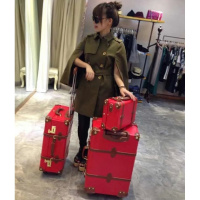 婚庆箱复古拉杆箱结婚旅行箱万向轮陪嫁红色皮箱行李箱女化妆箱包