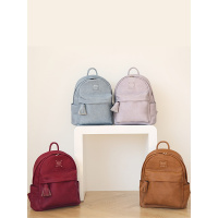 现货韩国气质皮革潮女流行双肩包 书包旅行小背包电脑包