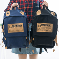 双肩帆布男包女包韩版潮书包休闲包中学生背包运动电脑包旅行帆布