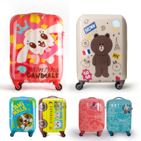 儿童行李箱可坐可骑18寸拉杆箱女万向轮20寸学生小清新旅行箱韩版