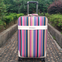 彩色条纹拉杆箱软箱皮箱女学生行李箱旅行箱万向轮防水密码箱