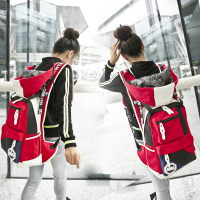 街头mm双肩包韩版帆布潮男女个性情侣帽子休闲大容量旅游旅行背包