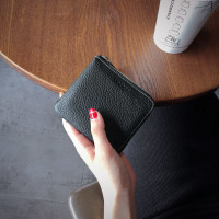 MOERCC新款时尚短款小钱包女韩版简约拉链零钱包迷你薄款卡包钱夹