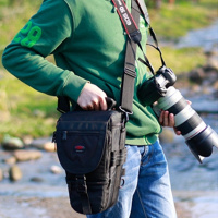 三角包单反相机包70-200mm镜头包长焦佳能单肩摄影包双肩