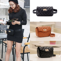 新款韩版女式珠宝导购员腰包 菱格时尚户外休闲营业员腰包