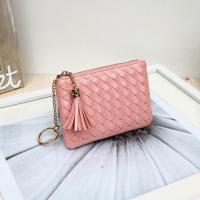 女士流苏小钱包2018春夏新款超薄编织零钱包韩国迷你拉链硬币包潮