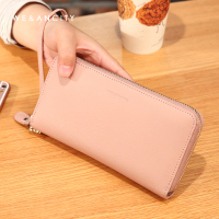 女士钱包女长款 真皮韩版牛皮女式皮夹单层秀气手拿钱夹