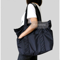 日韩休闲超大容量单肩挎尼龙布包出行逛街轻便纯色袋文艺学生书包