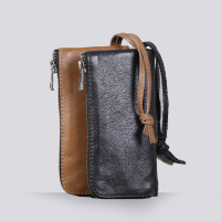 []原创设计手工真皮钱包零钱包卡包头层牛皮钥匙包