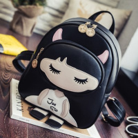 韩版潮儿童双肩包小学生女生旅游背包女童时尚休闲皮可爱卡通包包