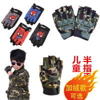 儿童手套男女童半指秋冬薄款平衡车骑行战术运动单杠3-18岁五指