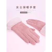 手套女冬季触屏保暖防寒加绒可爱韩版骑行学生日系甜美秋冬皮手套
