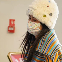 帽子秋冬天毛绒渔夫帽针织加厚保暖仿皮草仿兔毛毛线帽毛茸茸盆帽