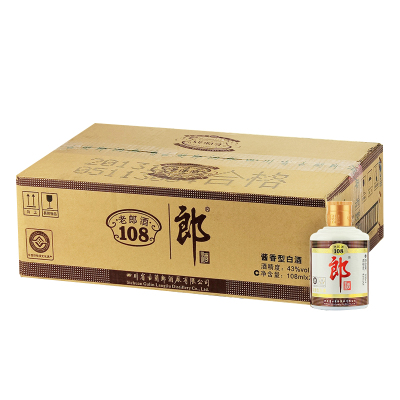 【2013-2014年份】小郎酒108小酒 小郎酒108小酒始于1898 43度酱香型108ml*24瓶整箱装