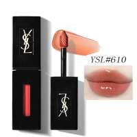 YSL圣罗兰镜面唇釉610#冰乌龙  普通款爱心款随机 提升气色成膜持久不脱妆留色不易沾杯温柔气质裸妆素颜