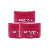 Shiseido资生堂尿素护手霜(3罐) 深层滋润补水尿素红罐深层保湿淡化手部细纹渗透滋养防冻防干裂100g