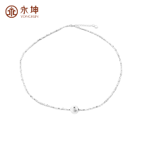 永坤珠宝碎银猫眼项链925银送闺蜜生日礼物