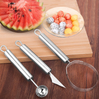 挖球器挖水果球勺子304不锈钢水果拼盘套装切水果神器沙拉切割碗