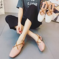 春季2018新款夏韩版仙女复古包头玛丽珍鞋一字扣百搭学生中粗上新