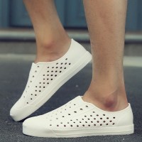 春季新品夏季透气沙滩洞洞鞋男士凉鞋一脚蹬懒人朔料潮鞋包头塑胶