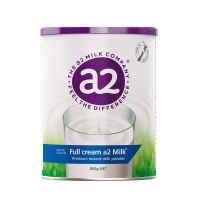 新西兰进口 a2全脂高钙儿童学生成人奶粉 早餐速溶奶粉 A2蛋白质850G/罐(1罐装)
