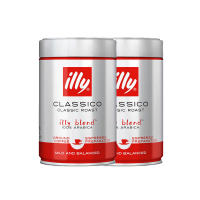 illy 意利 中度烘焙浓缩咖啡粉 阿拉比卡 250克/罐 意大利原装进口[2罐装]