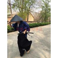 大竹编斗笠帽子/黑侠客帽/仿古古装灯罩帽/舞台道具/黑色白色斗笠直径53cm斗笠黑色