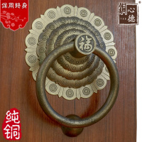 中式仿古大铜环兽头狮子头全铜拉手如意福字拉手把手新品