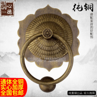 铜心德中式仿古大拔拉手铜环把手铜狮子头拉手兽头环