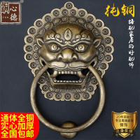 中式仿古大狮头环别墅庭院大纯铜兽头拉环对装大拉手