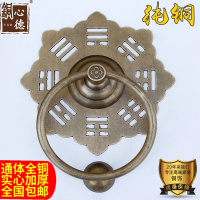 中式仿古大铜拉手兽头狮子头虎头寺庙八卦铜环把手