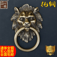 中式拉手仿古大狮子头纯铜拉手拉环兽头铜环黄铜把手