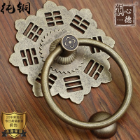 纯铜大拉手大兽头环拉手中式铜把手仿古大把手木拉手促销