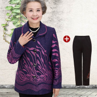 老年人外套女60-70-80岁奶奶装春装外套中老年妈妈装宽松上衣春秋